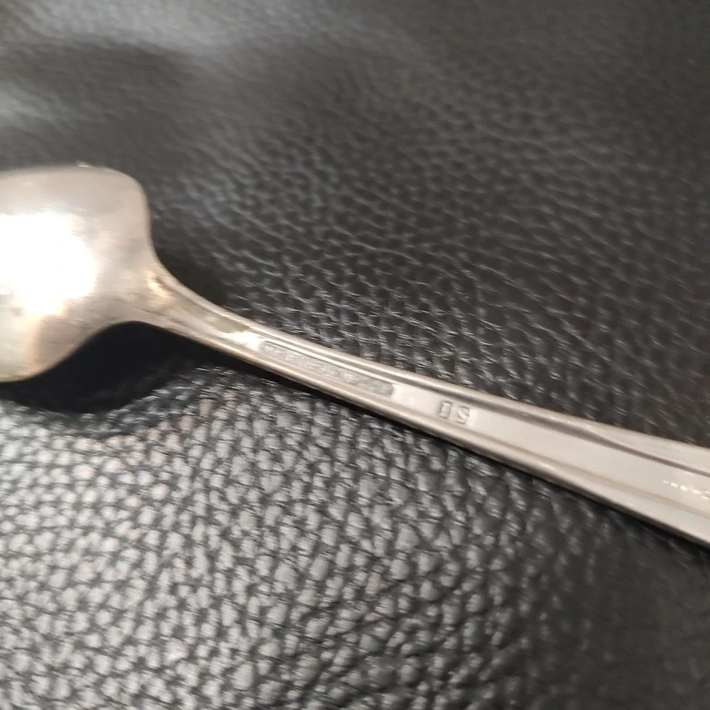 Vtg WM Rogers Silver‎ Plated Souvenir Spoon John Tyler Navy Yard  10th President